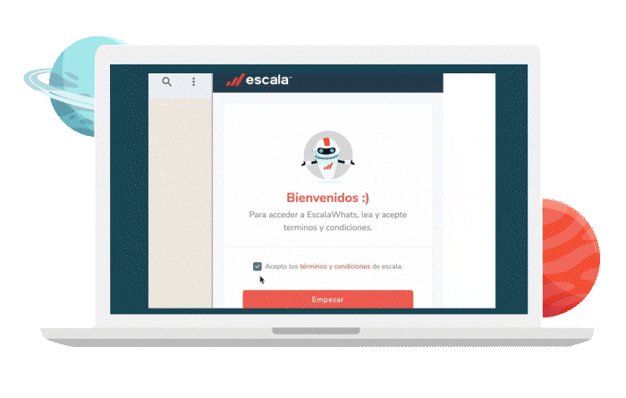 GIF integración WhatsApp y CRM Real de los Cues